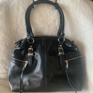 Black Zipper Accent Purse